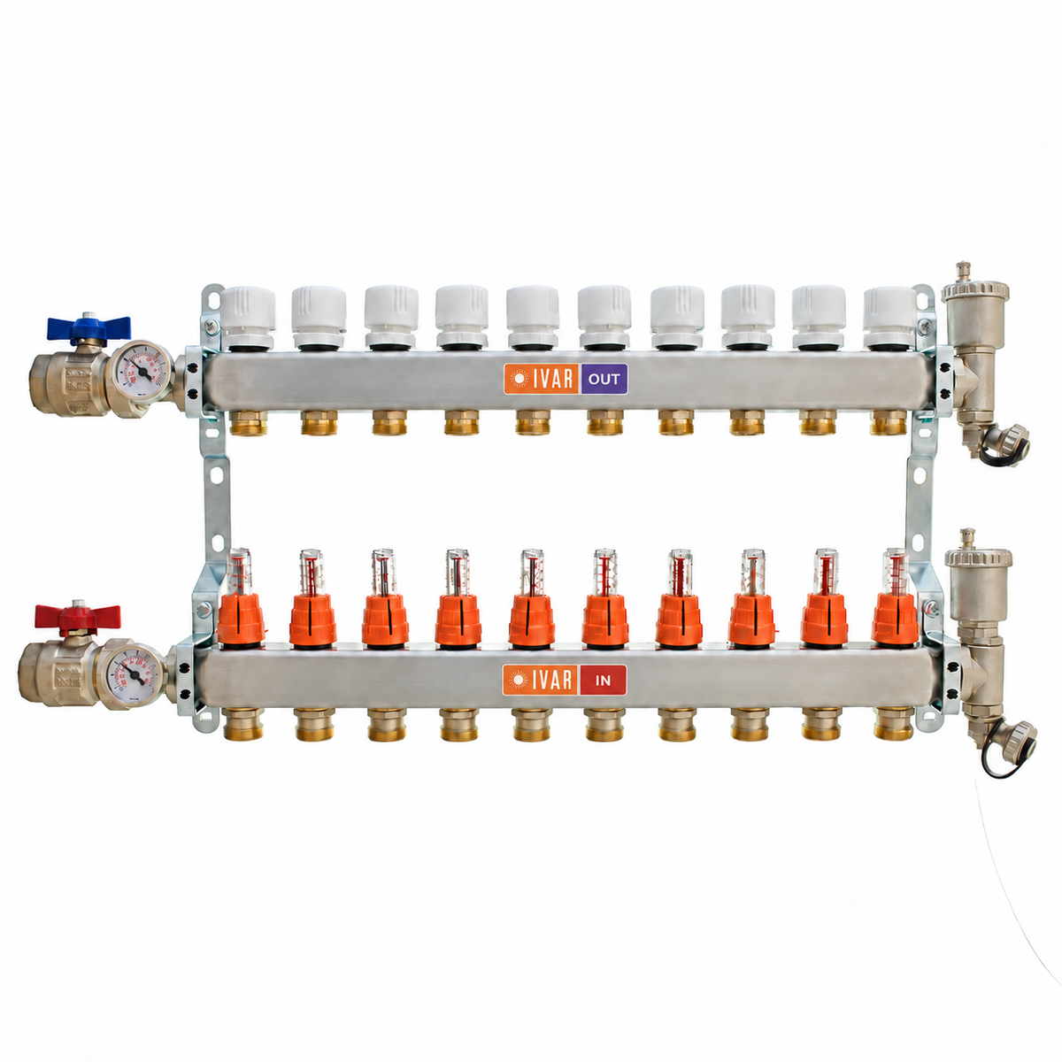 IVAR Stainless Steel Underfloor Heating Manifold Kit